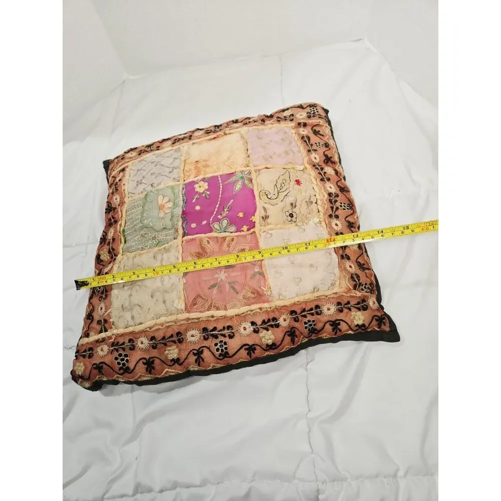 Beautiful Vtg Style Patchwork Cushion Cover Bedroom Décor Boho Retro Y2k